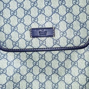 Gucci Flap Messenger Bag in Blue used once...was a gift